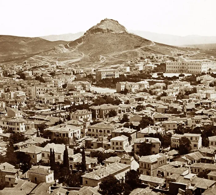 Framed Print : Athens from the Acropolis, Victorian period Framed Print : Athens from the Acropolis, Victorian period
