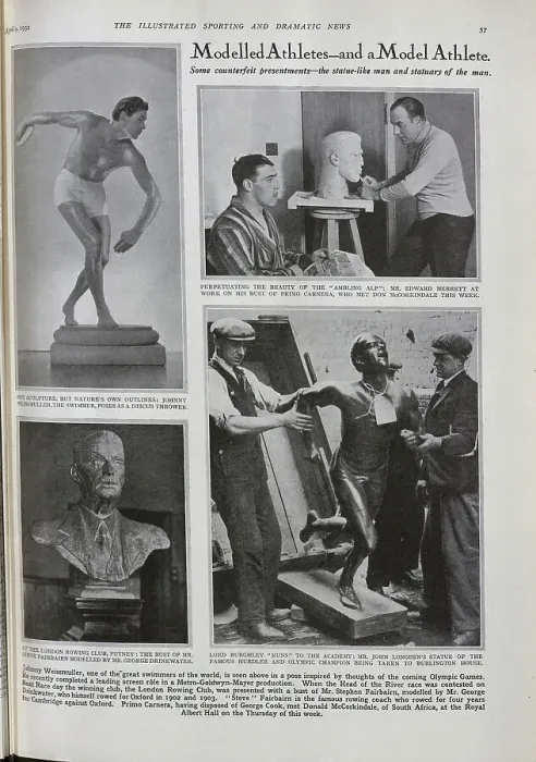 Framed Print : Athletes and Sculptures Framed Print : Athletes and Sculptures