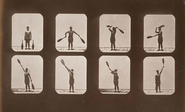 Athletes. Swinging clubs
