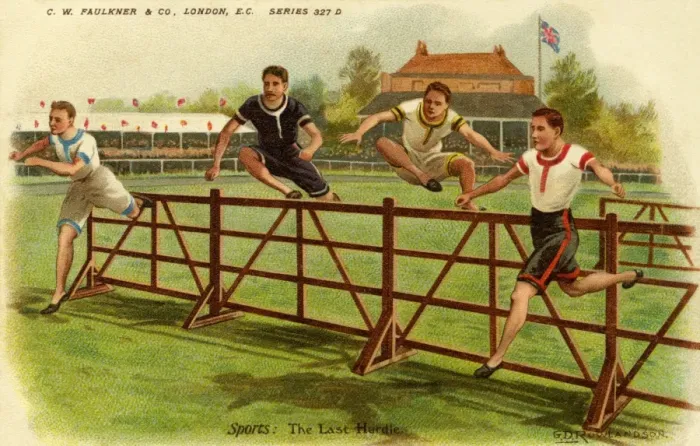 Framed Print : Athletics: Hurdling Framed Print : Athletics: Hurdling