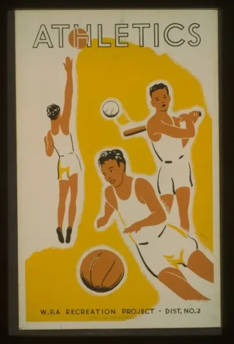 Framed Print : Athletics - WPA recreation project, Dist. No. 2