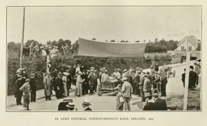 Framed Print : In Athy Control, Gordon-Bennett Race, Ireland, 1903 Framed Print : In Athy Control, Gordon-Bennett Race, Ireland, 1903