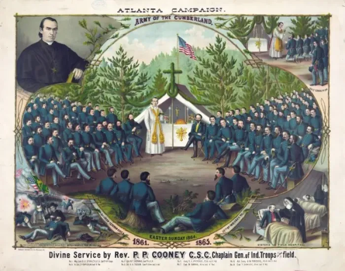 Framed Print : Atlanta campaign. Army of the Cumberland. Divine service by Framed Print : Atlanta campaign. Army of the Cumberland. Divine service by