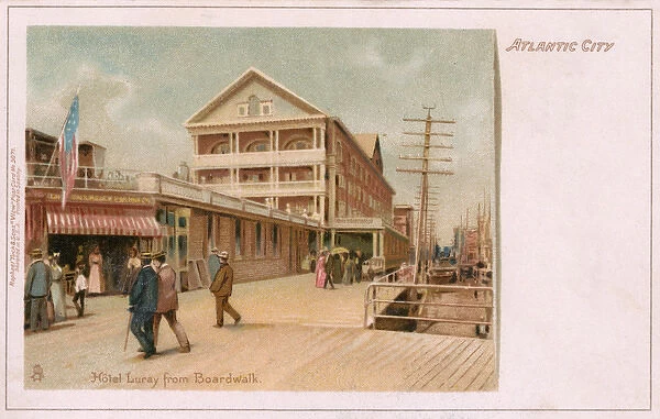 Atlantic City, USA - Hotel Luray viewed from the Boardwalk