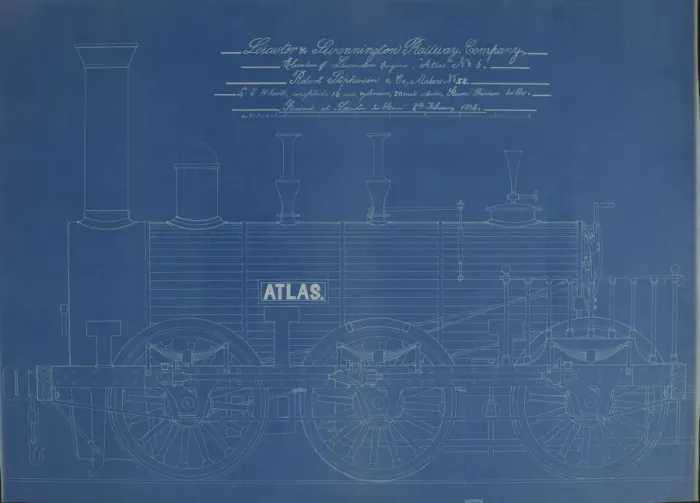 Framed Print : Atlas engine by Robert Stephenson & Co Framed Print : Atlas engine by Robert Stephenson & Co