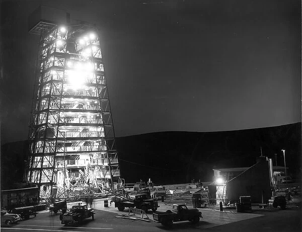 The Atlas missile test tower at the Sycamore Canyon