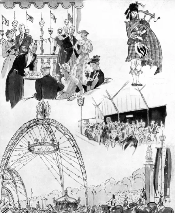 Framed Print : Atmosphere of Coronation day, 1953 Framed Print : Atmosphere of Coronation day, 1953