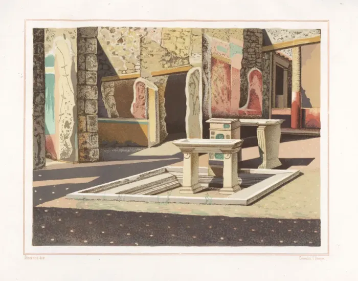 Framed Print : Atria of the new fullonica (fullers shop) Framed Print : Atria of the new fullonica (fullers shop)