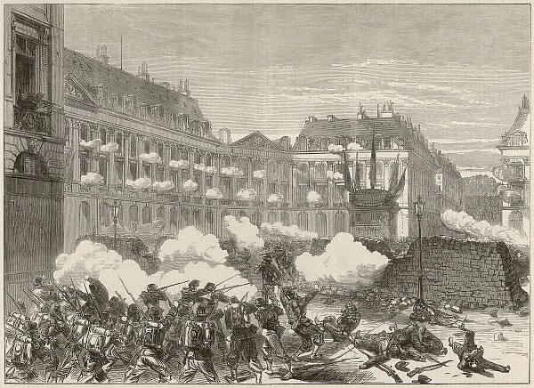 Attack on the Communards, Place Vendome; Paris Commune, 1871