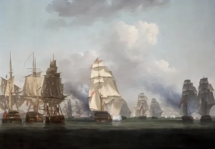 Framed Print : Attack of the French Squadron under Mons Framed Print : Attack of the French Squadron under Mons