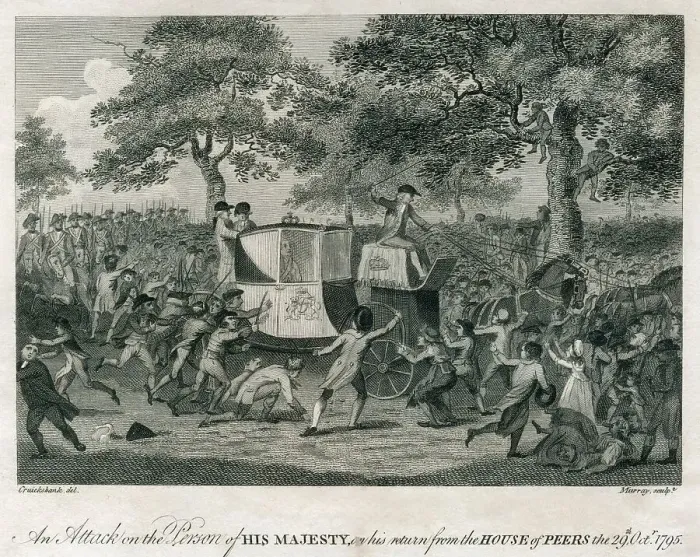 Framed Print : Attack on King George III on his return from the House of Lo Framed Print : Attack on King George III on his return from the House of Lo