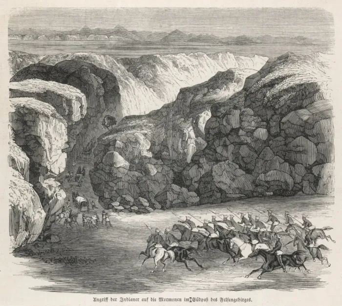 Framed Print : Attacked by Natives Framed Print : Attacked by Natives