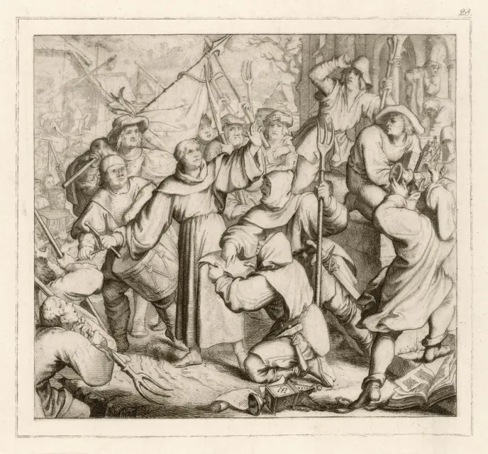 Framed Print : ATTACKING PEASANTS WAR Framed Print : ATTACKING PEASANTS WAR