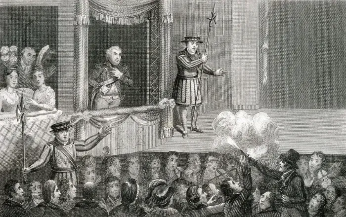 Framed Print : Attempted assasination of King George III by James Hadfield Framed Print : Attempted assasination of King George III by James Hadfield
