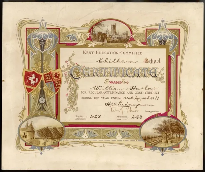 Framed Print : Attendance Certificate Framed Print : Attendance Certificate