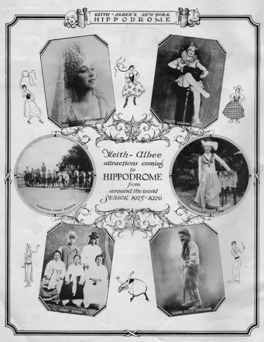 Framed Print : Attractions at the Hippodrome Theatre, New York, 1925-26 Framed Print : Attractions at the Hippodrome Theatre, New York, 1925-26