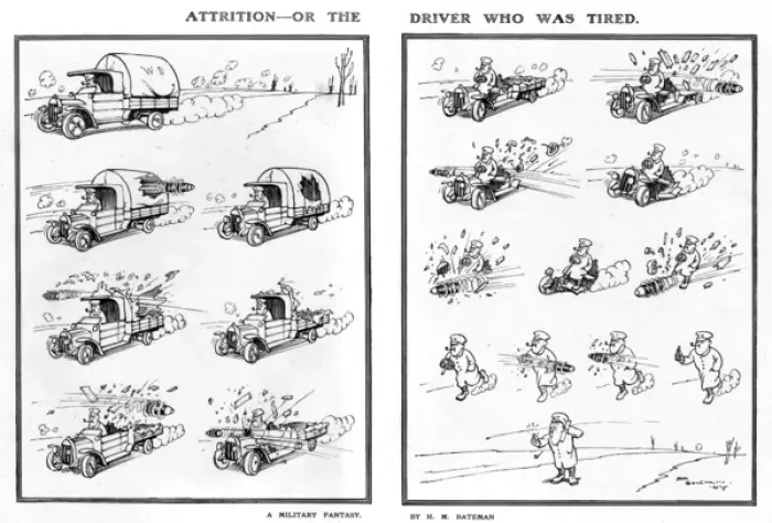 Framed Print : Attrition - or the Driver Who Was Tired by H. M. Bateman Framed Print : Attrition - or the Driver Who Was Tired by H. M. Bateman