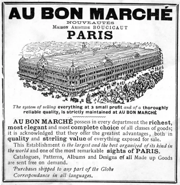 Framed Print : AU BON MARCHE AD 1892 Framed Print : AU BON MARCHE AD 1892