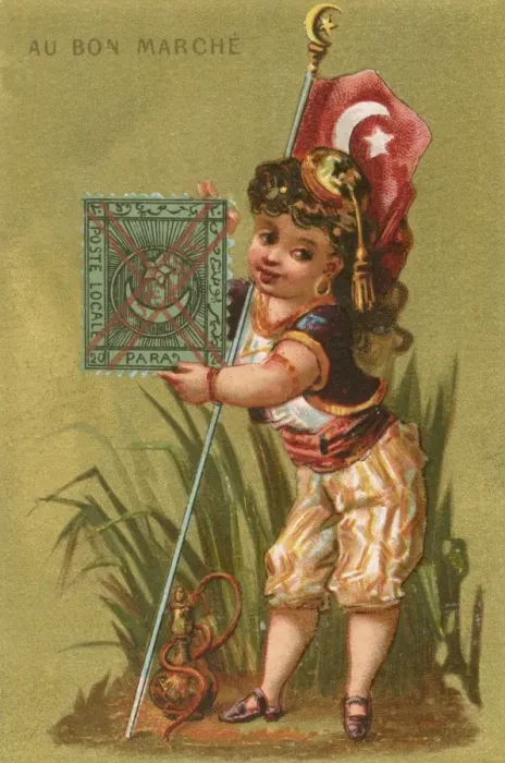Framed Print : Au Bon Marche card - Turkey Framed Print : Au Bon Marche card - Turkey