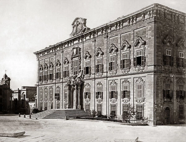 Auberge de Castille, Malta, circa 1870s