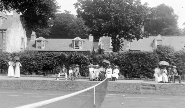 Framed Print : Audience at an Edwardian tennis match Framed Print : Audience at an Edwardian tennis match
