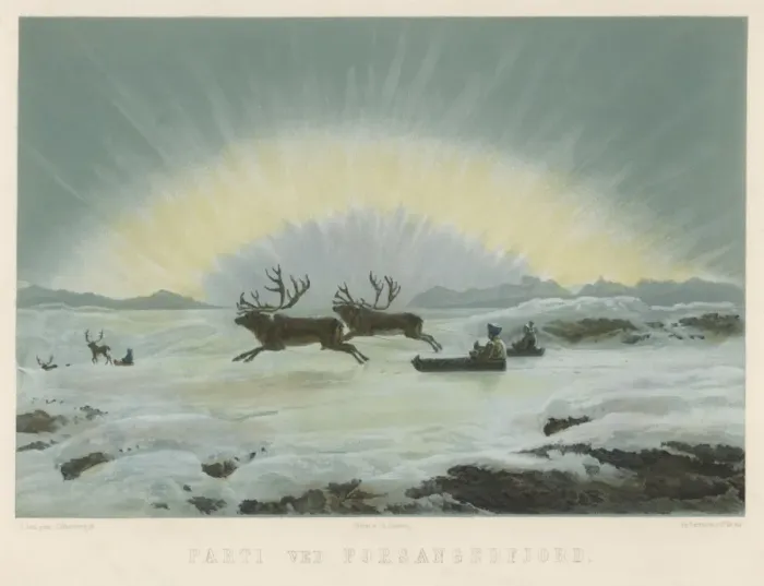 Framed Print : Aurora Borealis / Reindeer Framed Print : Aurora Borealis / Reindeer