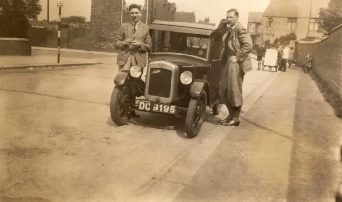 Framed Print : Austin 7 Fabric Saloon Framed Print : Austin 7 Fabric Saloon