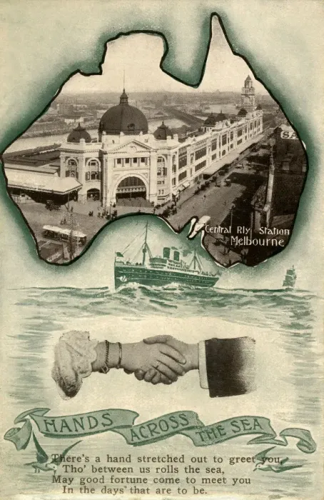 Framed Print : Australia - extending hands across the sea Framed Print : Australia - extending hands across the sea