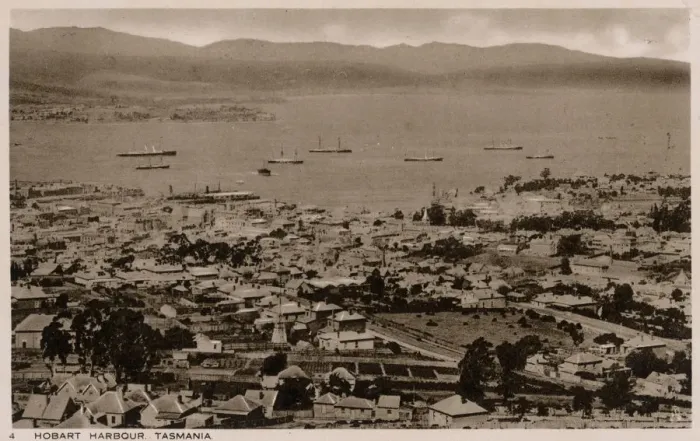 Framed Print : Australia - Hobart Harbour, Tasmania - Birds Eye View Framed Print : Australia - Hobart Harbour, Tasmania - Birds Eye View