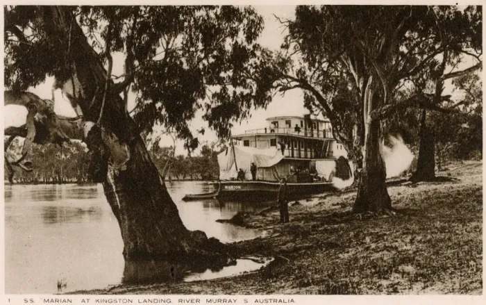 Framed Print : Australia - SS Marian at Kingston Landing, River Murray Framed Print : Australia - SS Marian at Kingston Landing, River Murray