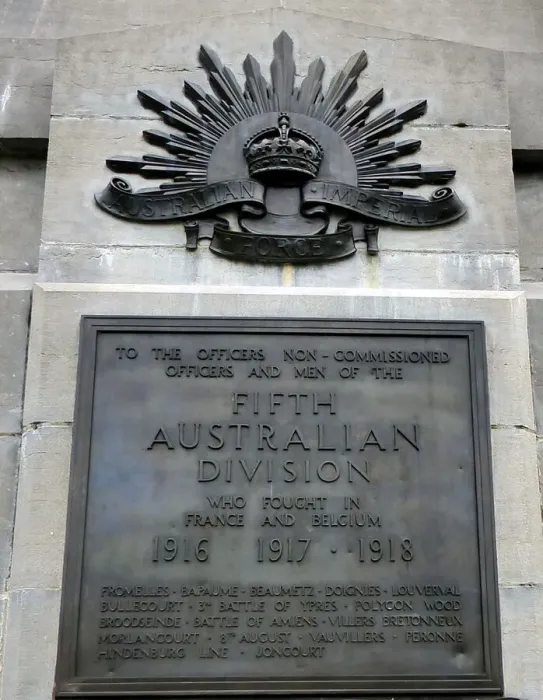 Framed Print : Australian 5th Division Memorial detail, Polygon Wood Framed Print : Australian 5th Division Memorial detail, Polygon Wood