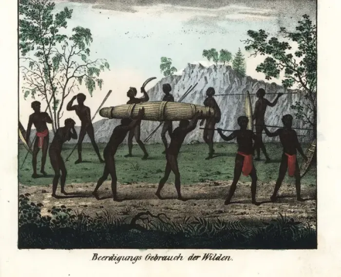 Framed Print : Australian aborigine funeral ceremony from Port Jackson Framed Print : Australian aborigine funeral ceremony from Port Jackson