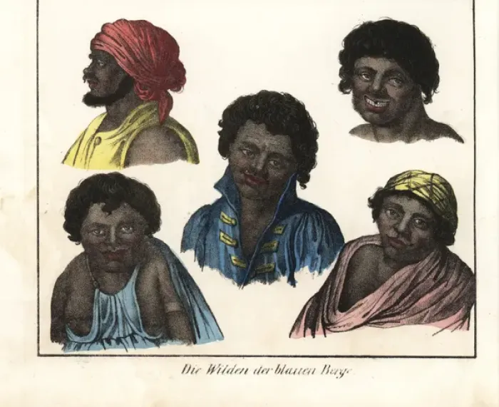 Framed Print : Australian aborigines from the Blue Mountains Framed Print : Australian aborigines from the Blue Mountains
