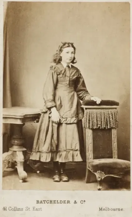 Framed Print : Australian cabinet photograph - young woman Framed Print : Australian cabinet photograph - young woman