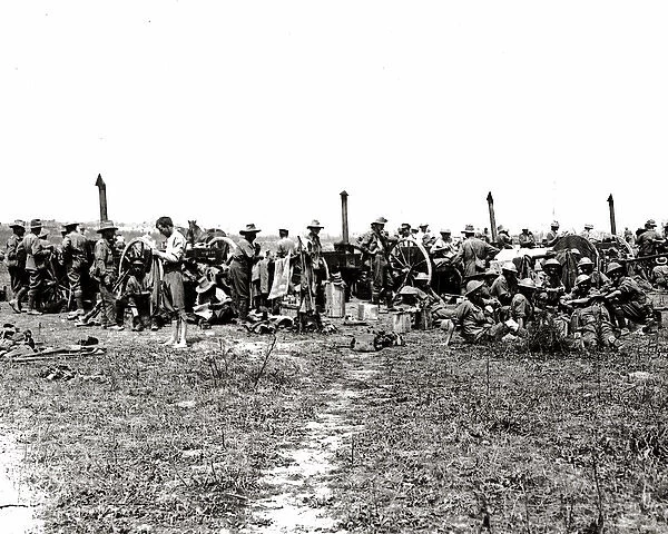 Australian cookhouse on Western Front, WW1