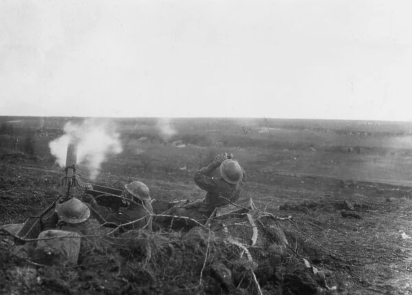Australian gunners in Battle of Arras, France, WW1