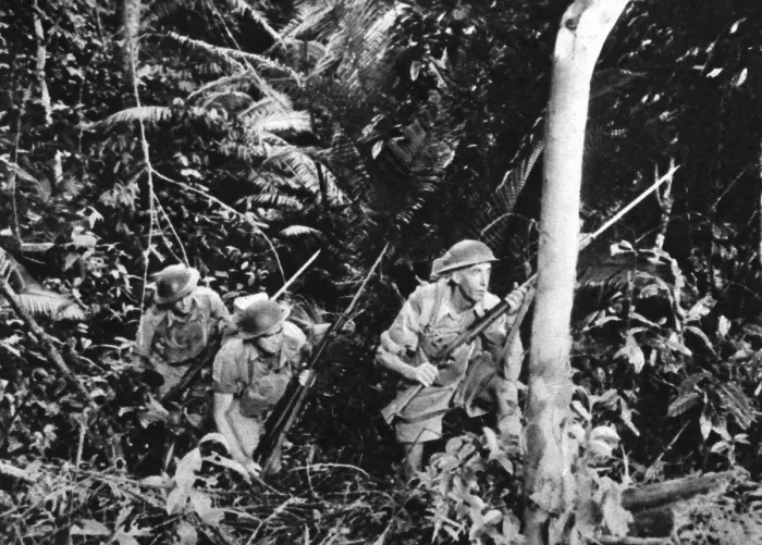 Framed Print : Australian troops train in Malaya Framed Print : Australian troops train in Malaya