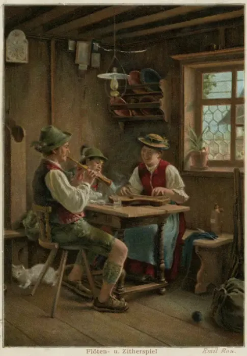 Framed Print : Austria, Flute & Zither Framed Print : Austria, Flute & Zither