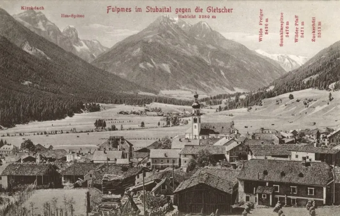 Framed Print : Austrian Alpine Scene - Stubaital - Fulpmes Framed Print : Austrian Alpine Scene - Stubaital - Fulpmes