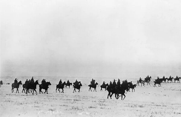 Austrian cavalry in the snow, WW1