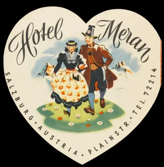 Framed Print : Austrian Hotel Label Framed Print : Austrian Hotel Label