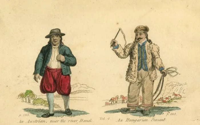 Framed Print : Austrian Man and Hungarian Peasant Framed Print : Austrian Man and Hungarian Peasant