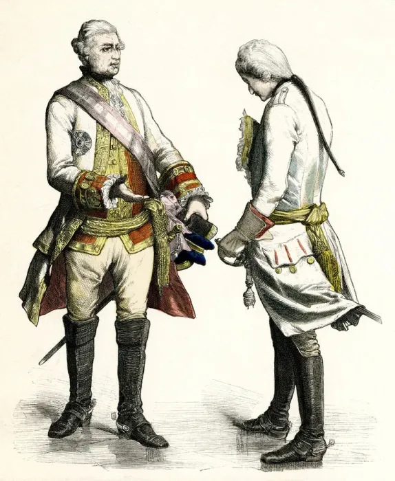 Framed Print : Austrian officers 1775 Framed Print : Austrian officers 1775