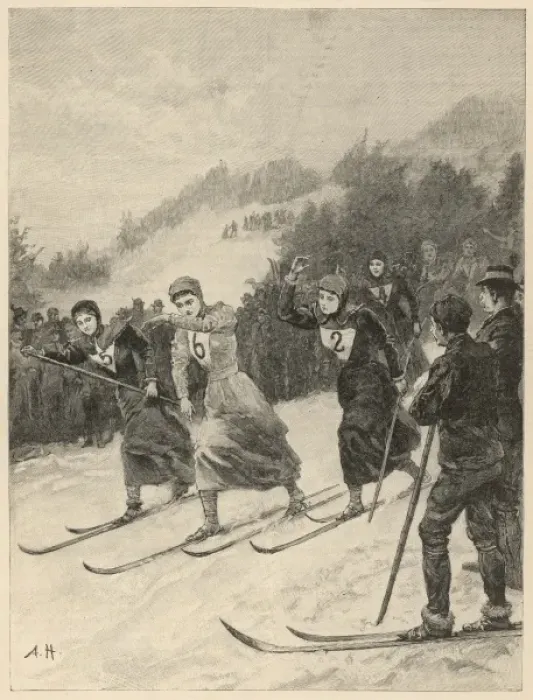 Framed Print : Austrian Ski Race 1894 Framed Print : Austrian Ski Race 1894