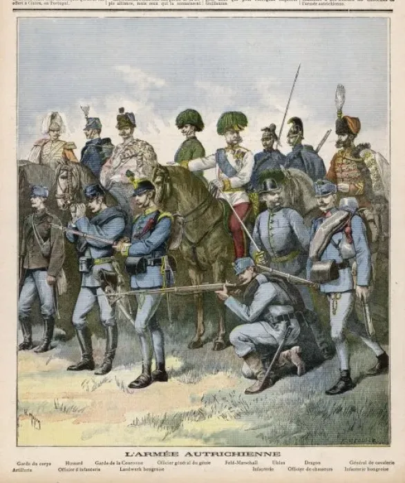 Framed Print : Austrian Uniforms 1892 Framed Print : Austrian Uniforms 1892