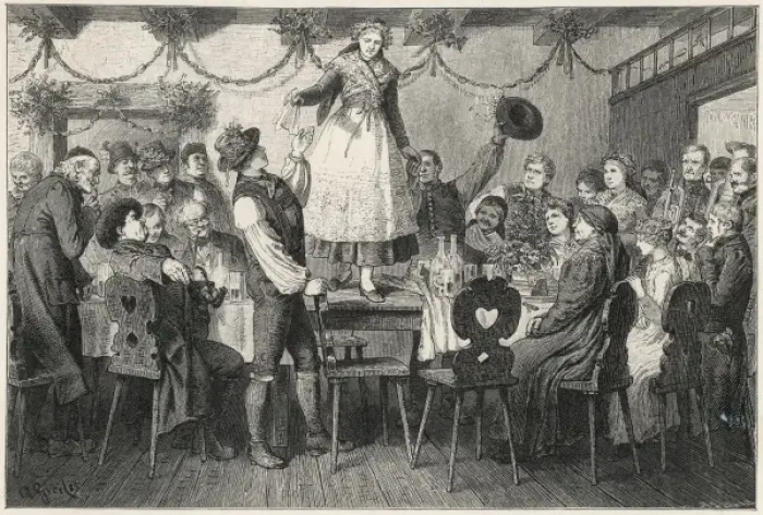 Framed Print : Austrian Wedding Feast Framed Print : Austrian Wedding Feast