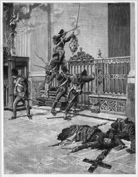 Framed Print : Austrians Looting Framed Print : Austrians Looting