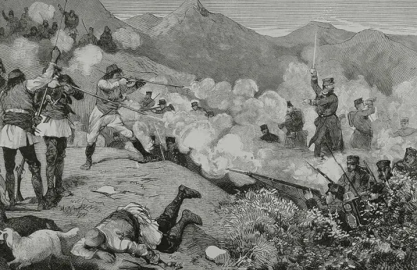 Austro-Hungarian Campaign to Occupy Bosnian Territory Print. Art