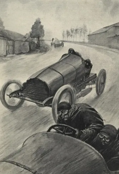 Framed Print : Auto racing (May 1904). Race for the Gordon Bennett