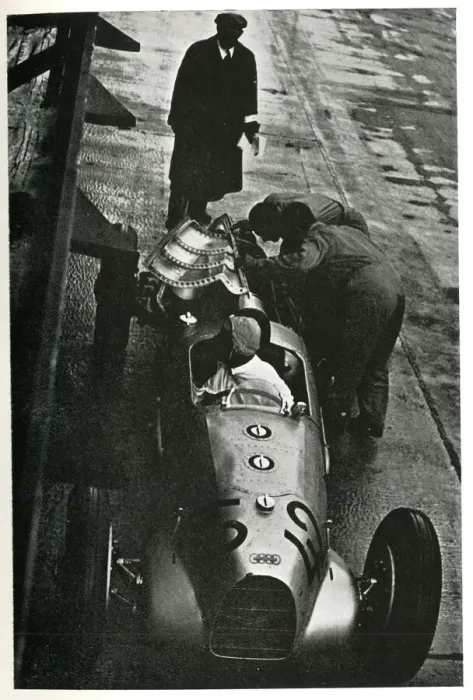 Framed Print : Auto-Union at a pitstop on Avus track, Berlin, Germany Framed Print : Auto-Union at a pitstop on Avus track, Berlin, Germany